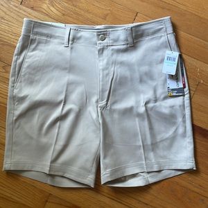 NWT TWO Pair Grand Slam Performance Mens Tan UPF50 Golf Shorts 34